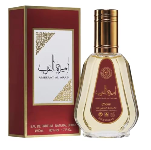 Ameerat Al Arab Eau de Parfum, 50 ml, arabisches Parfüm für Damen, langanhaltend, orientalischer arabischer Duft mit Noten von rosa Oud Jasmin und Moschus, ideal zum Mitnehmen (Ameerat Al Arab 50 ml) Ameerat Al Arab Eau de Parfum, 50 ml, arabisches Parfüm für Damen, langanhaltend, orientalischer arabischer Duft mit Noten von rosa Oud Jasmin und Moschus, ideal zum Mitnehmen (Ameerat Al Arab 50 ml) von RESAES Resistant and aesthetic
