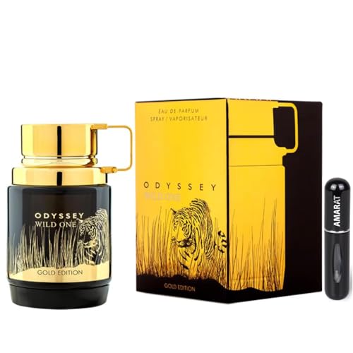 Odyssey Wild One Gold Edition Original Parfum, 100 ml, Uni, langanhaltend, Import aus E.A.U, inkl. Zerstäuber 5 ml, eleganter Duft (Wild One Gold Edition) von RESAES Resistant and aesthetic