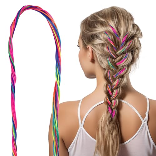 40-teiliges Haarflecht-Set, Haarzöpfe, Regenbogen-Haar-Accessoires, Haarwickelschnur, verschiedene Farbverlauf, Haargummis, zum Selbermachen, Pferdeschwanz, Haarstyling-Zubehör für Frauen und Mädchen 40-teiliges Haarflecht-Set, Haarzöpfe, Regenbogen-Haar-Accessoires, Haarwickelschnur, verschiedene Farbverlauf, Haargummis, zum Selbermachen, Pferdeschwanz, Haarstyling-Zubehör für Frauen und Mädchen von RESTALLADNWEST