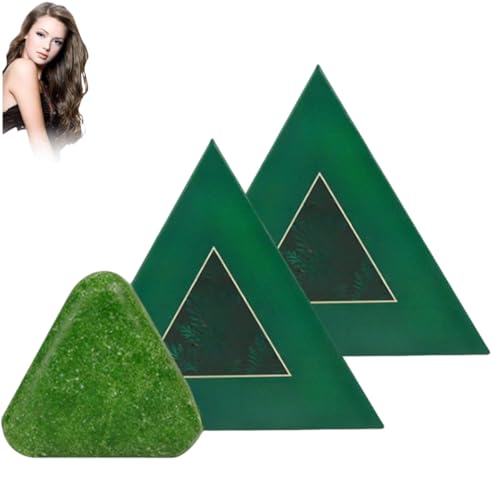 Grünes Shampoo-Stück, beruhigt und stärkt das Haar, geeignet für Männer und Frauen von RETGJNC