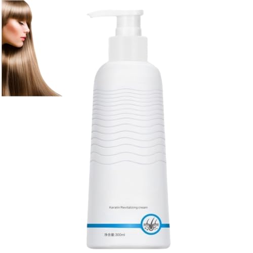 Keratin Revitalisierende Creme-Haarmaske, geschmeidige Leave-In-Spülung für Damen, tiefenwirksame Feuchtigkeitspflege, für strapaziertes Haar, stark und geschmeidig von RETGJNC