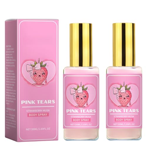 Pink Tears Körperparfüm, Erdbeerparfüm für Damen, Langanhaltender Duft, Mini-Portable von RETGJNC