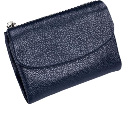 RETGJNC Unisex-Geldbörse aus genarbtem Leder, Damen-Geldbörse aus echtem Leder mit Kreditkartenhalter, Münzfach und Bargeldfach von RETGJNC