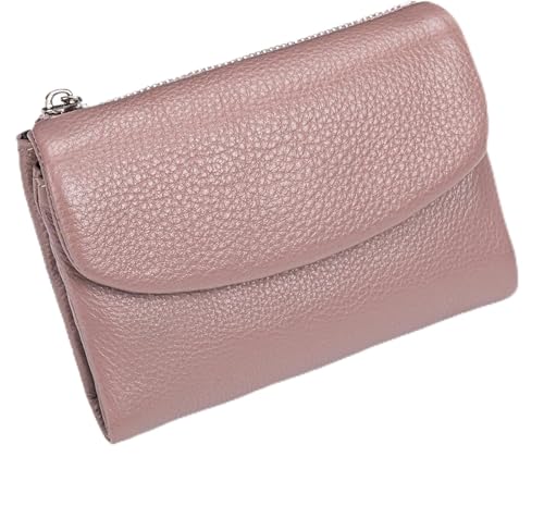 RETGJNC Unisex-Geldbörse aus genarbtem Leder, Damen-Geldbörse aus echtem Leder mit Kreditkartenhalter, Münzfach und Bargeldfach von RETGJNC