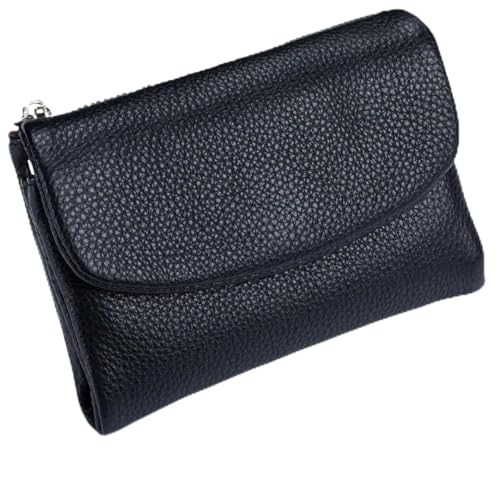 RETGJNC Unisex-Geldbörse aus genarbtem Leder, Damen-Geldbörse aus echtem Leder mit Kreditkartenhalter, Münzfach und Bargeldfach von RETGJNC