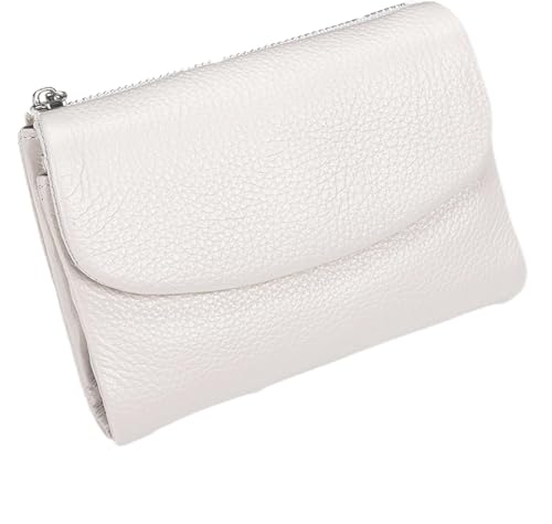 RETGJNC Unisex-Geldbörse aus genarbtem Leder, Damen-Geldbörse aus echtem Leder mit Kreditkartenhalter, Münzfach und Bargeldfach von RETGJNC