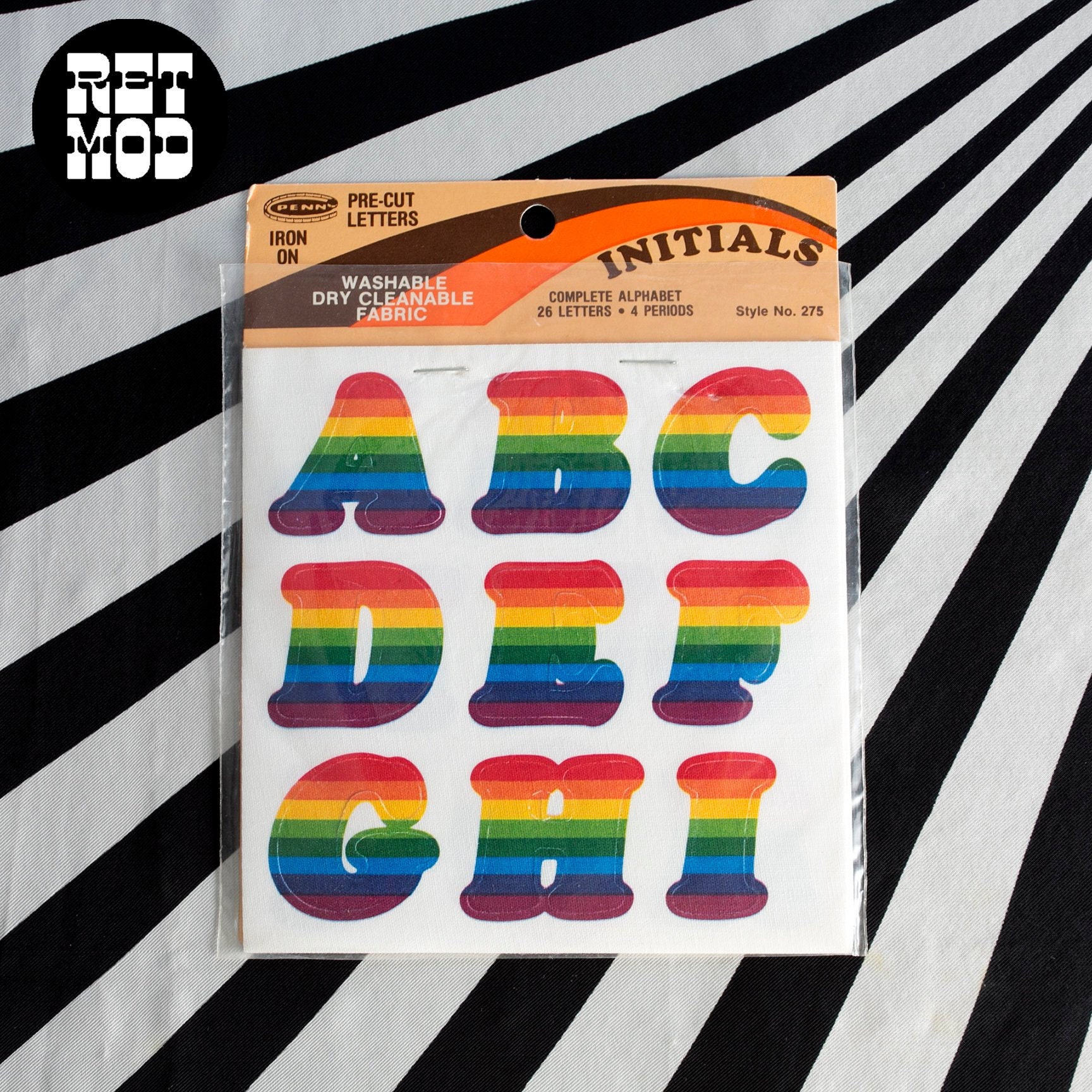 Kultiger Vintage 70Er Jahre Schriftzug Cooper Style Lettering Bügelbild von RETMOD