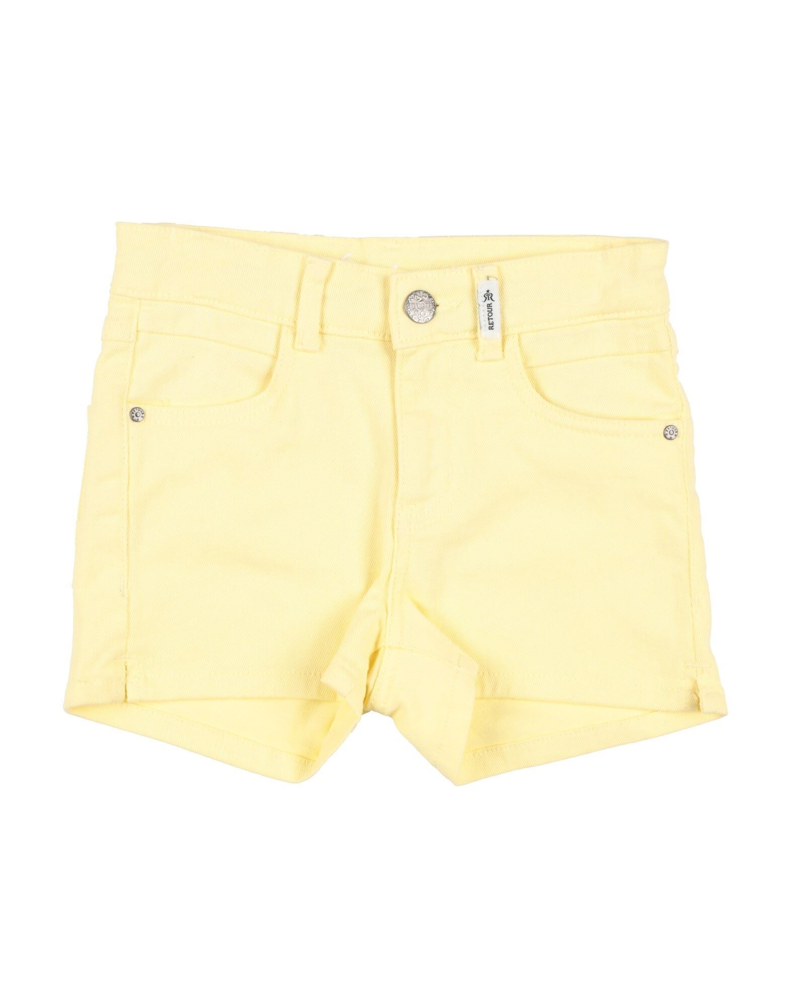 RETOUR Jeansshorts Kinder Pastellgelb von RETOUR