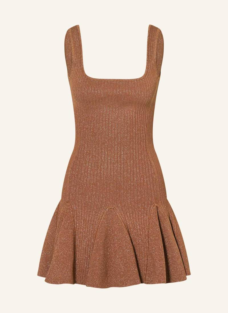 Retrofête Cocktailkleid Matson Mit Glitzergarn braun von RETROFÊTE