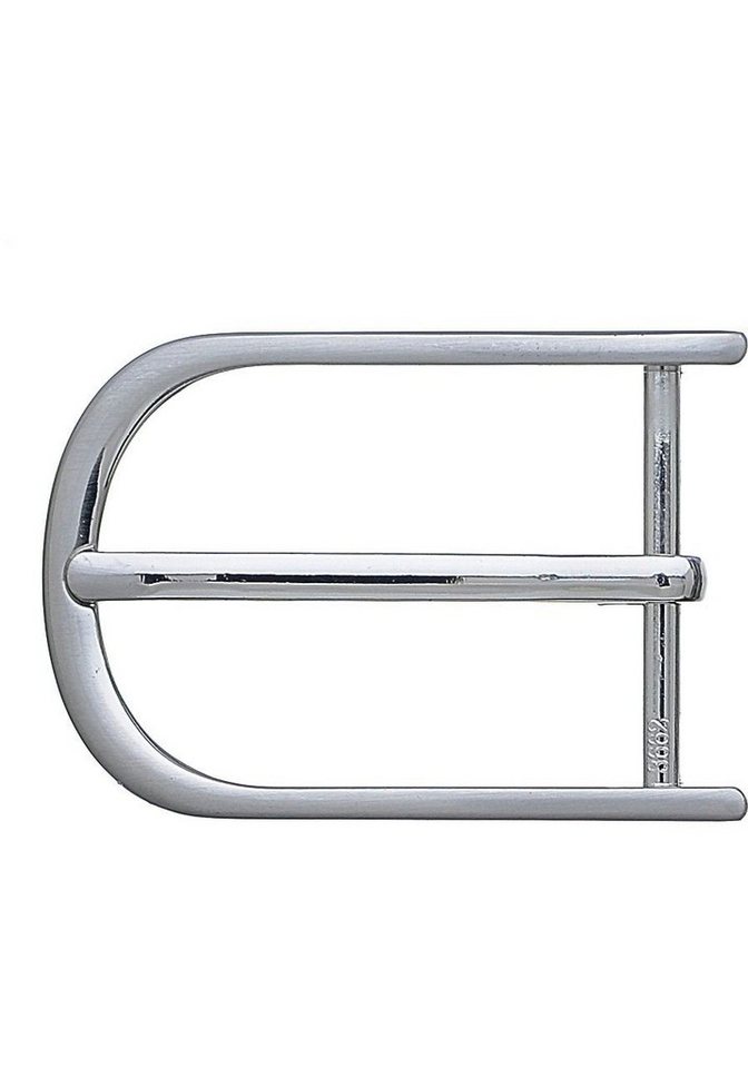 Rettungsring Gürtel Gürtelschnalle Wechselschnalle »Halb Filigran Silber Satiniert« von Rettungsring Gürtel