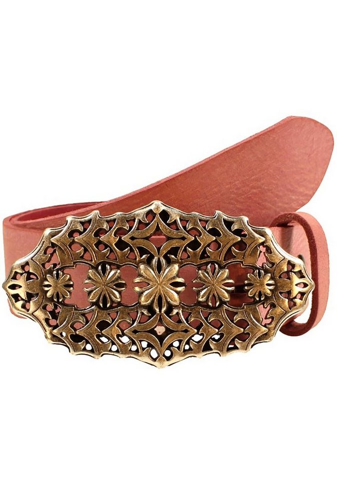 Rettungsring Gürtel Ledergürtel mit austauschbarer Schließe »Blumereihe« von Rettungsring Gürtel