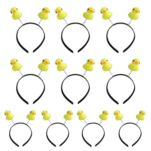 10pcs Duschhaar Band Stylish Kids Kopfschmuck Schöne Kleine Enten Haarband Frauen Lady Girl Hair Accessoire Bequemer Reifen von RETUOLWAG