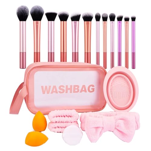 20x/Set Kosmetikpinsel Make-up Pinsel Set mit Aufbewahrungstasche Lidschattenpinsel Concealer Pinsel Basic Essential Brush Set von RETUOLWAG
