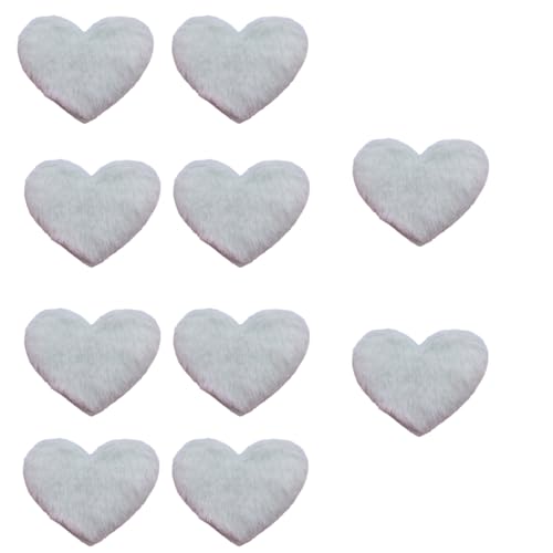 Cartoon-Plüsch-Herz-Applikationen, pelzige Applikationen, handgefertigt, Pferdeschwanz-Dekoration, schöne Haarspangen von RETUOLWAG