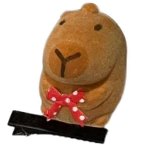 Cartoon-Tierhaar-Haarspangen, beflockt, Capybaras, stark, sicher, für Geburtstagsparty, Haarstyling, Ornament, 1/5/10 Stück von RETUOLWAG