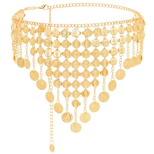 Damenmünze Charme Taillengürtel Mit Quasten Stilvolle Vielseitige Taillenkette Für Nachtclubs Und Partys Haltbarkeit Metall Bund Damenmünze Charme Taillengürtel Mit Quasten Stilvolle Vielseitige Taillenkette Für Nachtclubs Und Partys Haltbarkeit Metall Bund von RETUOLWAG