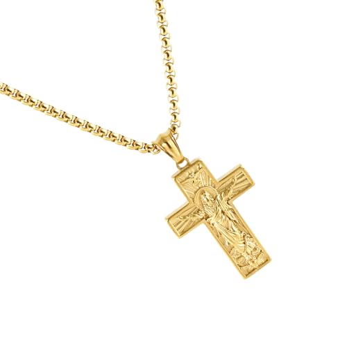 Elegante Kette Halskette Stylischer Nackenschmuck Anhänger Religiöse Statue Für Verschiedene Anlässe Religiöse Halskette Geeignet von RETUOLWAG
