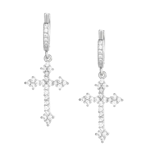 Elegante Kreuze Reifen Ohrringe Elegantes Reifen Ohrringe Accessoire Mit Zirkonkreuzen Fallen Für Mode Enthusiasten Empfindliche Haut von RETUOLWAG