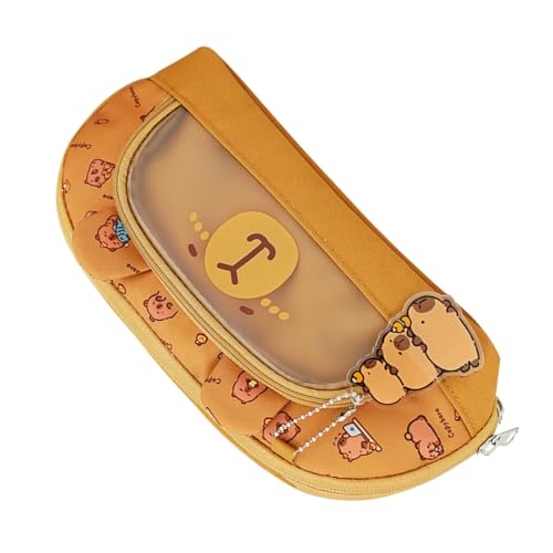 Federmäppchen mit hoher Kapazität, wasserabweisend, Stifteetui, Doppelreißverschluss, für Studenten, Schule, Schreiben, unverzichtbare Schülertasche für die Schule, Flacher Kaffee von RETUOLWAG