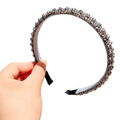 Glänzendes Kristall-Stirnband, französischer Stil, elegantes Haarband, Haarstyling-Zubehör für Frauen, ästhetischer Haarreif für Party von RETUOLWAG