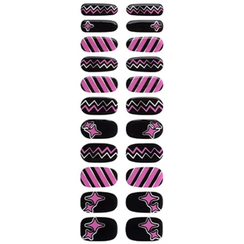 Halbhärtete Gele Nails Strips Halloween Nails Aufkleber Polnische Streifen Full Wrap Art Dekoration Halloween Aufkleber Halbhärtete Gele Full Nagel von RETUOLWAG