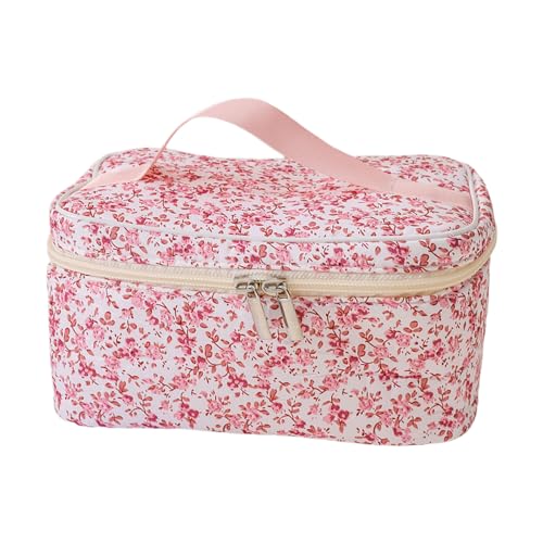 Kosmetikbeutel Make Up Tasche Handtasche Für Frauen Mädchen Reißverschluss Großer Kapazität Square Toilietrier Organizer Für Heimreiseversprecher Organisator von RETUOLWAG