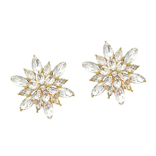 Mehrschichtige Blumenohrohrschsten Mit Funkelnden Strasssteinen Anspruchsvolle Silbernadelohrringe Für Frauen Geburtstagsgeschenk Hochzeit Ohrringe Für Braut von RETUOLWAG
