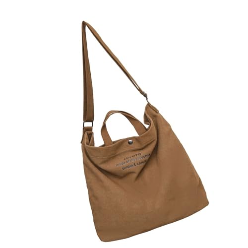 Mehrzweck Canvas Buchbeutel Mit Reichlich Aufbewahrung Für Die Schule Und Lässiges Pendeln Unisex Large Crossbody Schulter Handtaschenschule Reiseeinkaufstasche von RETUOLWAG