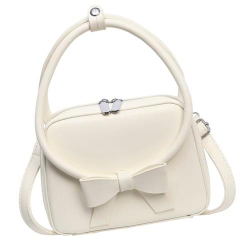 Mode Kleine Crossbody Geldbörse Handtasche Für Damen PU Leder Bowknot Solid Color Umhängetasche Mit Oberen Reißverschluss Frauen Top Handtasche von RETUOLWAG