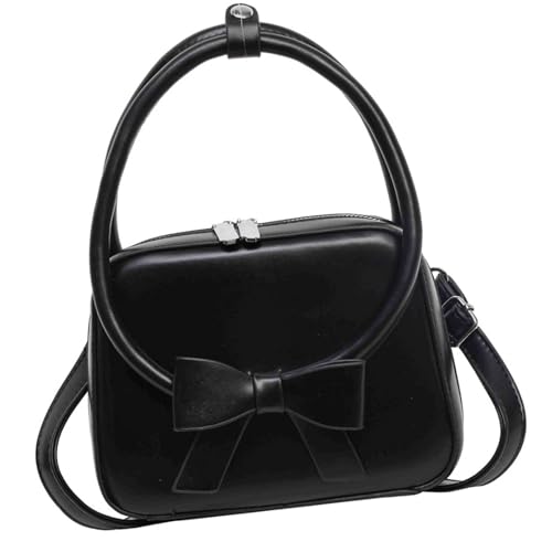 Mode Kleine Crossbody Geldbörse Handtasche Für Damen PU Leder Bowknot Solid Color Umhängetasche Mit Oberen Reißverschluss Frauen Top Handtasche von RETUOLWAG