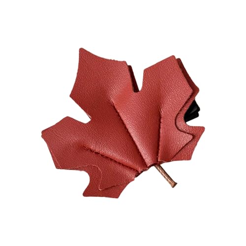 Modische Leder-Haarspange in Ahornblatt-Form, süße einfache Haarnadel für vielseitige Frisurenfixierung von RETUOLWAG