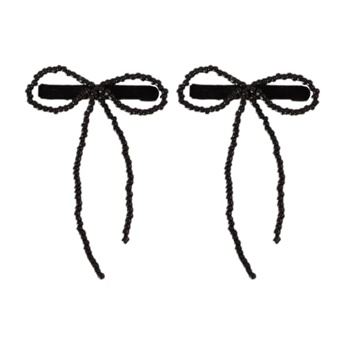 Perlen Bowkot Haarclip Für Erwachsene Mädchen Ballett Haarnadel Bunte Perlen Haare Barrettes Seitenbalken Clip Shopping Sidepin Party Haarschleife von RETUOLWAG