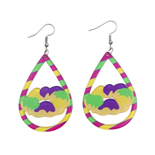 Quasten Ohrring Drop Dangle Ohrringe Für Karnevalsparty Kronenmaske Wasserdropfen Anhänger Ohrschmuck Statement Dangle Ohrringe Für Frauen von RETUOLWAG