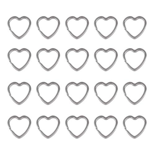 RETUOLWAG 20 Unregelmäßige Schlüsselringe Silber Schlüsselbund Bequemer Keyring Stylish Split Für Schlüsselkettenschlüsselfob Zubehör Schlüsselbundringe von RETUOLWAG