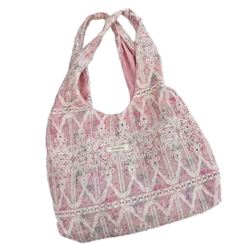 RETUOLWAG Ästhetische Canvas-Tragetasche mit Innentasche für Damen und Mädchen, wiederverwendbare Einkaufstasche mit Muster, für Shopping, Fitnessstudio, Spitze, Schulter-Innentaschen, a, One Size RETUOLWAG Ästhetische Canvas-Tragetasche mit Innentasche für Damen und Mädchen, wiederverwendbare Einkaufstasche mit Muster, für Shopping, Fitnessstudio, Spitze, Schulter-Innentaschen, a, One Size von RETUOLWAG