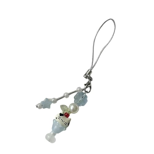 RETUOLWAG Attraktive Katzen Perlen Telefonzubehör Elegante Katzenperlen Telefon Charme Tragbares Acrylzubehör Für Erwachsene Perlenanhänger von RETUOLWAG