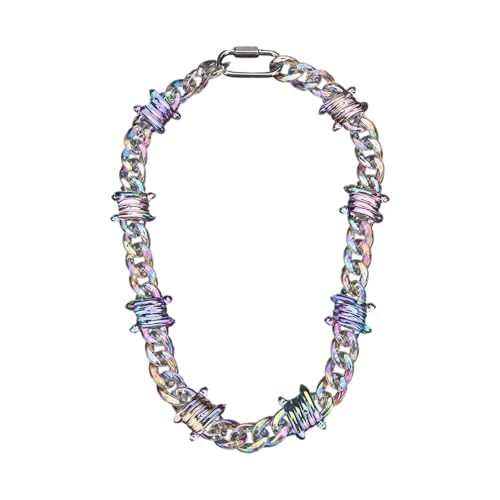RETUOLWAG Benutzerfreundliche Acryl-Halskette, sicheres, buntes Design, buntes Halszubehör für empfindliche Haut, leichter Acryl-Schmuck, Einheitsgröße, Wie beschrieben, Wie beschrieben von RETUOLWAG