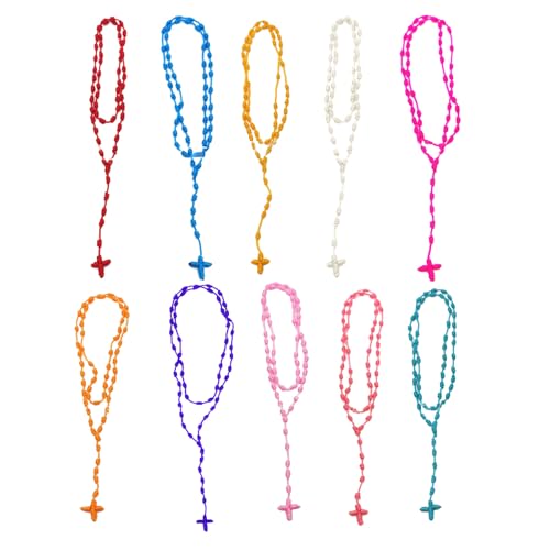 RETUOLWAG Bunte Handgewebte Kreuze Halskette Stilvoller Handwerklicher Angehender Handgewebter Halsschmuck Der Handgefertigt Handgefertigt von RETUOLWAG