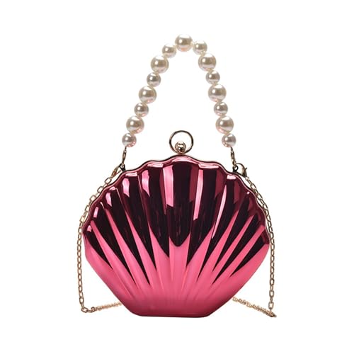 RETUOLWAG Crossbody Umhängetaschen Hochzeitskupplungen Mädchen Frauen Abendbeutel Party Shell Perlengriff Handtasche von RETUOLWAG