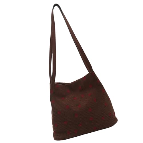 RETUOLWAG Einzigartige Cord Umhängetasche Mit Ausreichend Platz Bequeme Erdbeer Handtasche Tasche Für Den Täglichen Gebrauch Süßer Carryall Tasche von RETUOLWAG