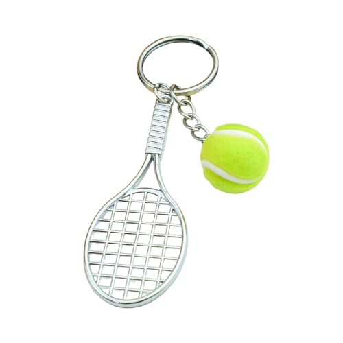 RETUOLWAG Einzigartiger Miniatur-Sportschläger-Schlüsselanhänger, praktischer Legierungs-Schlüsselanhänger für Sportbegeisterte und Studenten, Tennis-Schlüsselanhänger von RETUOLWAG