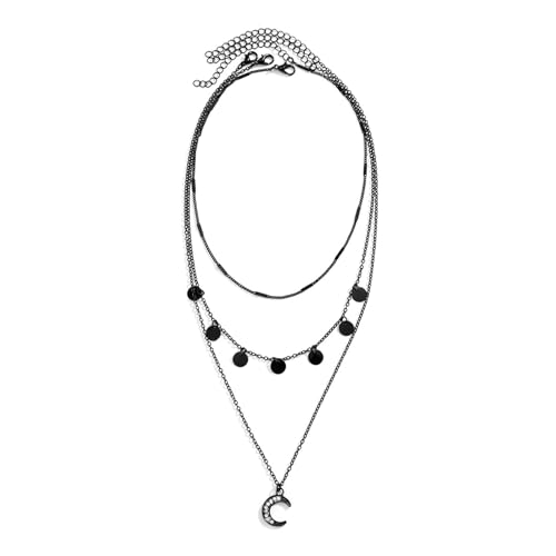 RETUOLWAG Elegante Halskette Gotisch Inspirierte Schwarze Nackenkette Mode Schmuckgeschenk Mit Stern Und Moon Charme Für Trendige Frauen Anheitige Halskette von RETUOLWAG