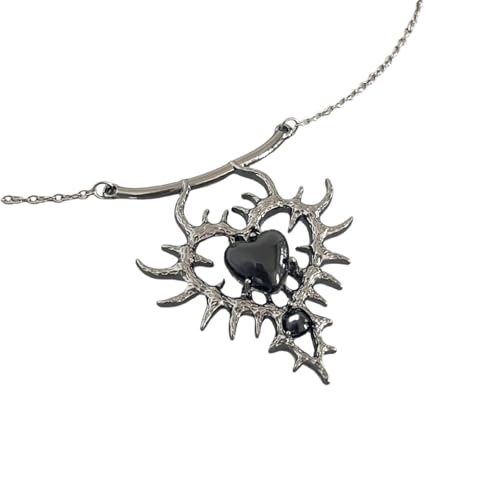 RETUOLWAG Elegante Robuste Legierung Love Heart Halskette Anhänger Mit Kristallverstellbarer Länge Tragbar Für Personalisierte Fit Diamanten Eingelegte Halskette von RETUOLWAG