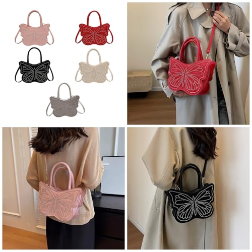 RETUOLWAG Frauen Eleganter Oberer Handtasche Schmetterlingsumbiss Cloud PU Leder Crossbody Tasche Für Reisearbeit Mode Schultertasche von RETUOLWAG