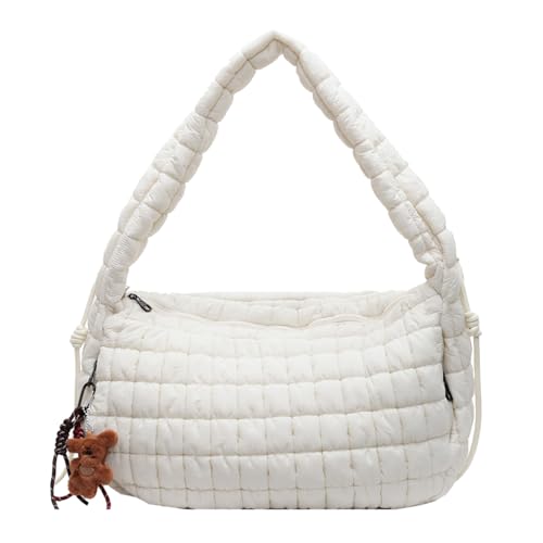 RETUOLWAG Frauen Gepolstert Crossbody Bag Leichte Gesteppte Designs Nylon Satchel Umhängetasche Zum Pendeln Und Einkaufen Weicher Gesteppter Geldbeutel von RETUOLWAG