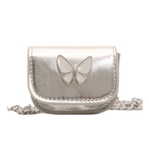 RETUOLWAG Frauen Multifunktional PU Leder Tasche Netter Schmetterling Crossbody Kette Kleine Münzgeldbeutel Lippenstift Ohrhörer Ohrhörer Mode Make Up Tasche von RETUOLWAG