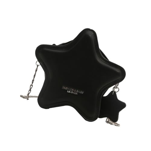 RETUOLWAG Frauen PU Leder Umhängetasche Star Form Crossbody Taschen Mit Metallkette Kleine Geldbörse Für Einkaufsbüro Und Modische Geschenktüte von RETUOLWAG