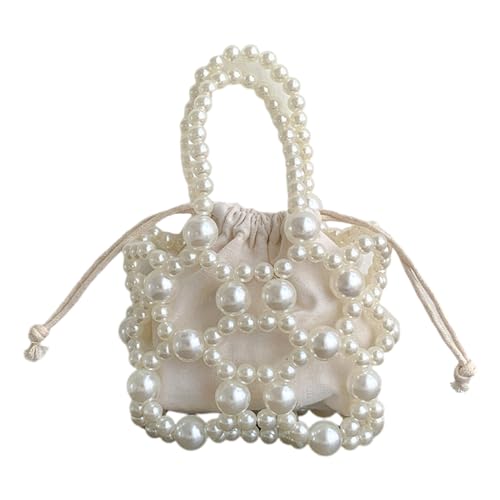 RETUOLWAG Frauen Vintage Small Draw Strings Geldbörse Mit Kettenband Handtasche Handgewebt von RETUOLWAG