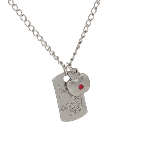 RETUOLWAG Halskette mit Cartoon-Charakter-Anhänger, Legierung, Geschenk, verziert mit Kristallen, für moderne Männer, Cosplay-Requisiten, Halskette von RETUOLWAG