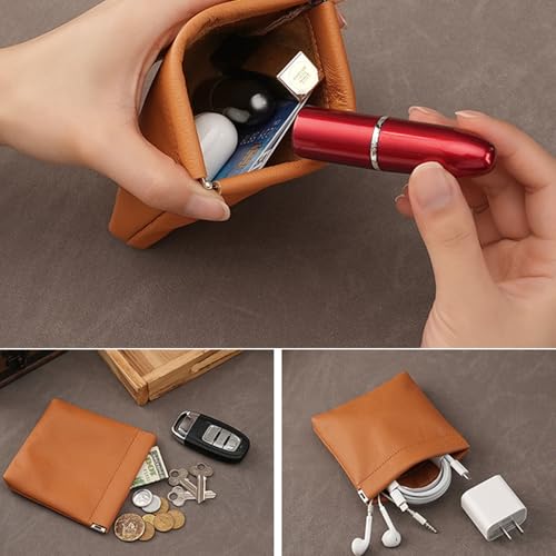 RETUOLWAG Kompakte Männer PU Leder Brieftasche Münzgrundtasche Kreditkartenhalter Wechseln Sie Tasche Easy Access Coin Beutel Für Frauen Mann Wechsel Tasche von RETUOLWAG